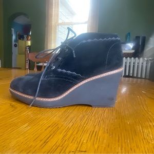 Naturalizer kaitlyn black suede lace up bootie 8